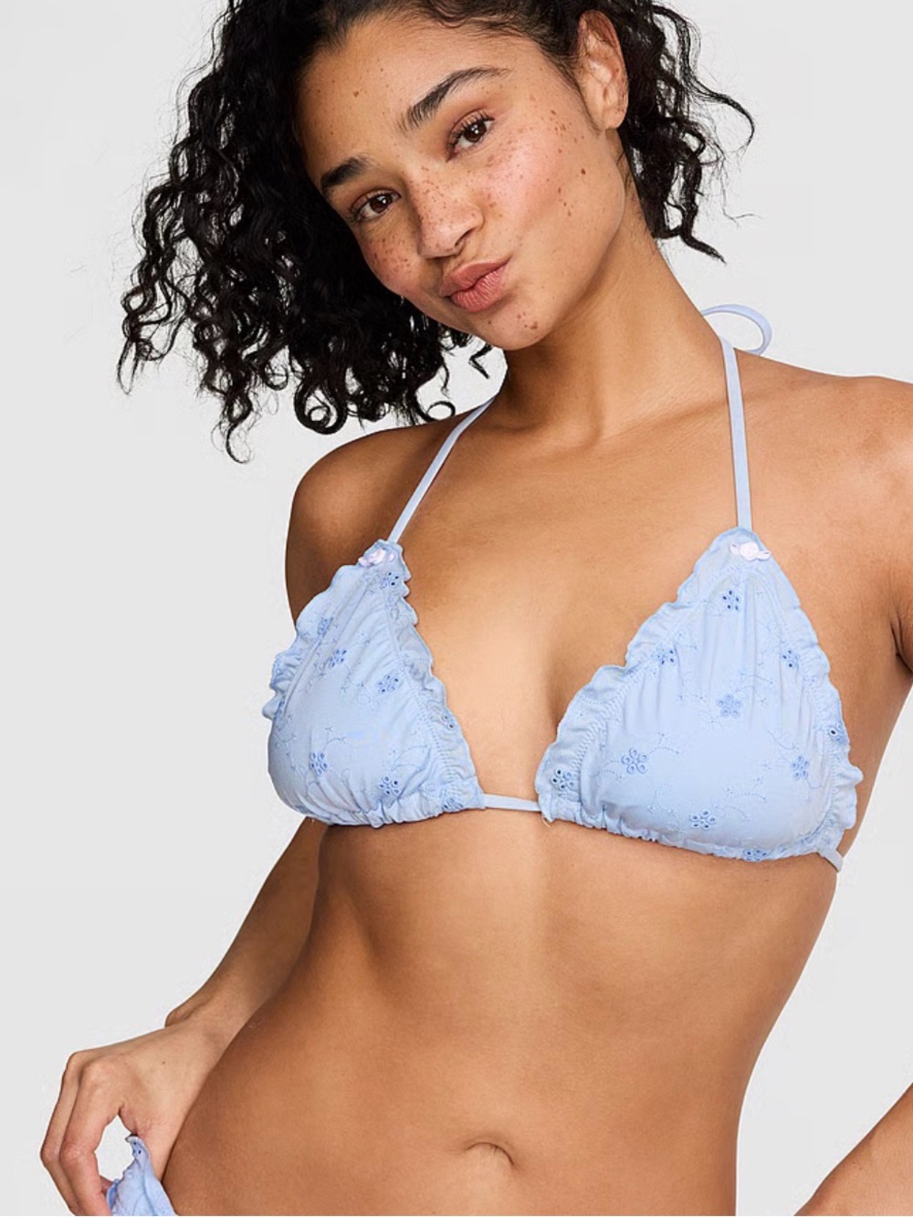 PINK BY FRANKIES BIKINIS REIGN EYELET BIKINI TOP
